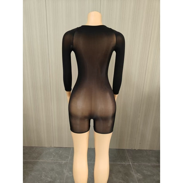 Black Snatched Romper