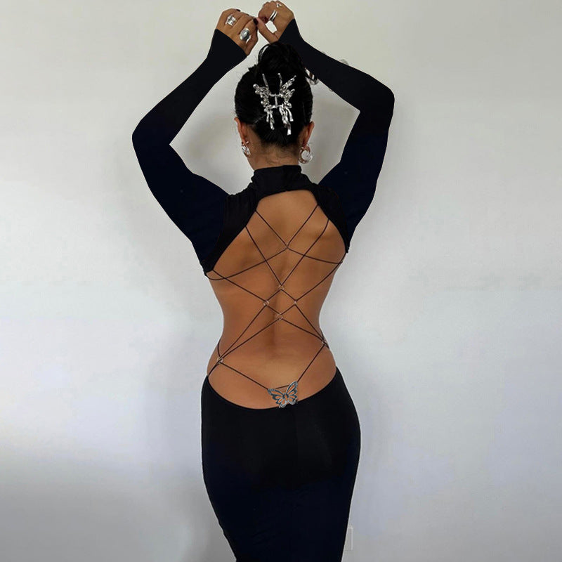 Long Sleeve Butterfly Dress