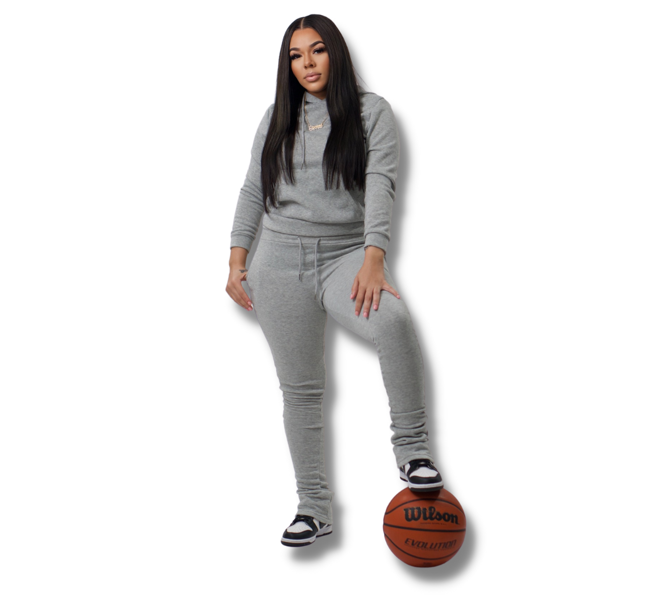 Grey Stacked Sweatsuit