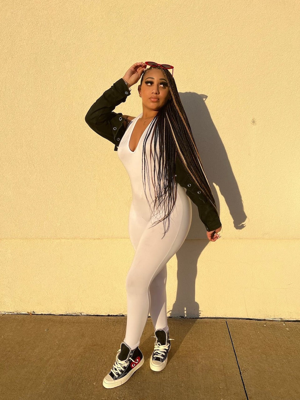 White Backless Jumpsuit