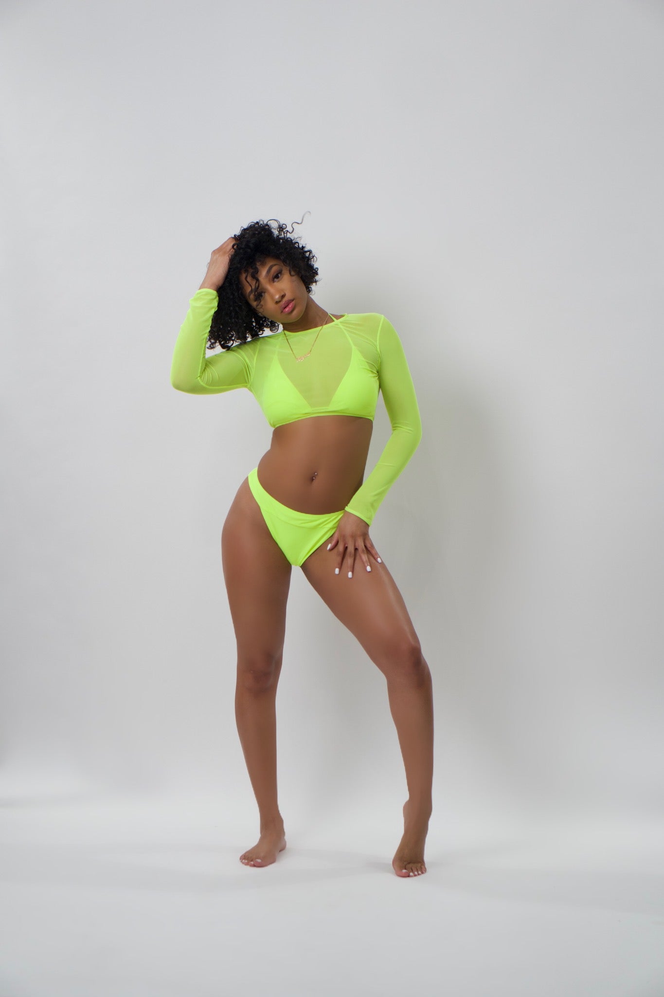 Neon 3 Piece Bikini Set