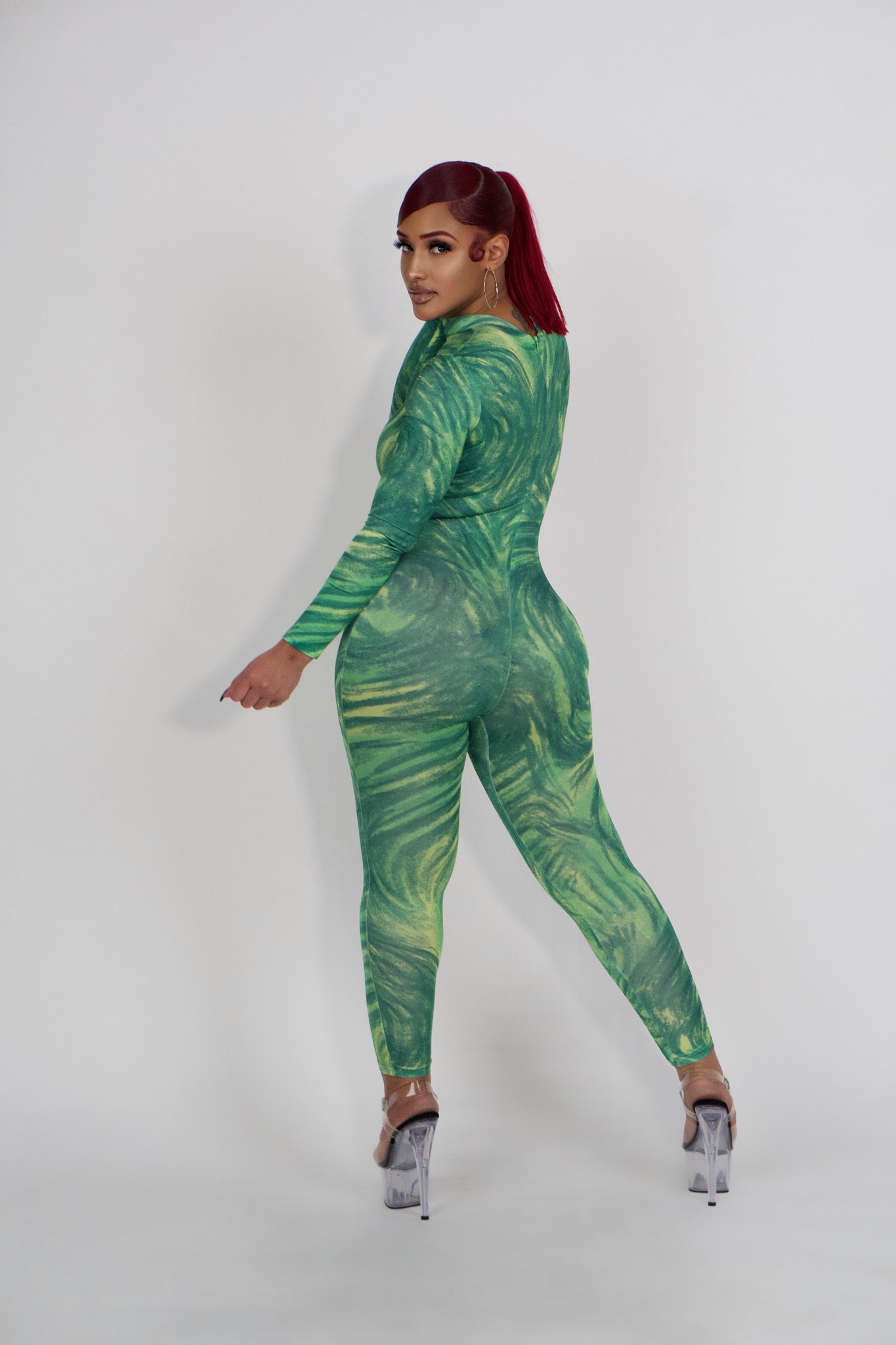 Zipper Long Sleeve Fitness Jumpsuit