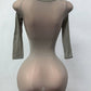 Grey / Green Snatched Dress