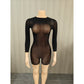 Black Snatched Romper