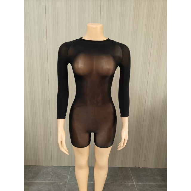 Black Snatched Romper
