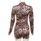 long-sleeved leopard romper