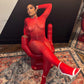 Red Snatched Jumpsuit