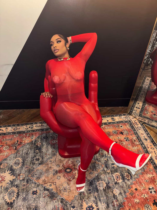 Red Snatched Jumpsuit