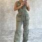 Denim Cargo Jumpsuit
