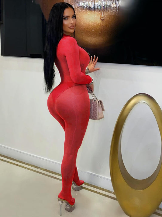 Red Snatched Jumpsuit