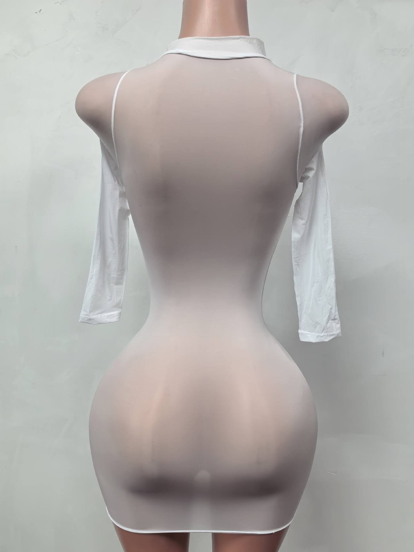 White Snatched Dress