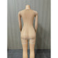 Nude Snatched Romper