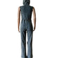 Denim Cargo Jumpsuit