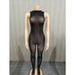 Black Snatched Sleeveless Jumpsuit