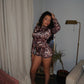 long-sleeved leopard romper