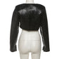 Snakeskin Leather Crop Jacket