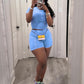 Ribbed Washed Faded Shorts Set