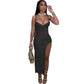 Backless Slit Dress