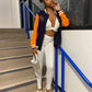 V Neck Cropped Top Skinny Legging Set