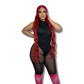 Sleeveless Mesh Bodysuit W/ Leggings