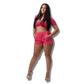 Pink Diamond Crop Top Short Set