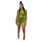 Green Apple Crop Top Short Set