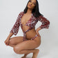 Leopard Print 3 Piece Bikini