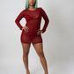 Red 3 Piece Mesh Cover Up