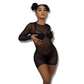 Black 3 Piece Mesh Cover Up