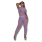 Pink Mesh Two Piece Jumpsuit