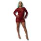 Red 3 Piece Mesh Cover Up