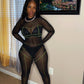 Black/Green Jumpsuit