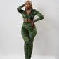 Green Velvet Stacked Sweatsuit