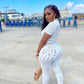 White Hollow Two Piece Set