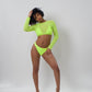 Neon 3 Piece Bikini Set