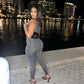 Grey Sleeveless Jumpsuit